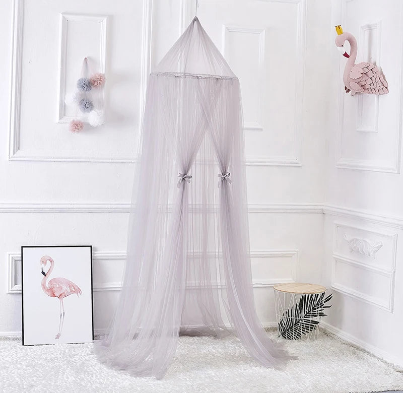 Baby Canopy Mosquito Net Bed Canopy Curtain Bedding Crib Netting Pink Girls Princess Play Tent for Kids Children Room Decoration