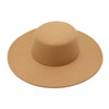 Hepburn Style Women Flatcap New French Elegant Flat-top Cap Dame Hat Retro Wide Brim Felt Hat Women
