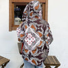 2023 European Station Winter New Down Jacket Women's Warm Fashion Short Color Patchwork Graffiti thick White Duck Down Coa