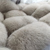 2025 MAOMAOKONG Natural Real Fox Fur Coat Women Winter Long Sleeve Luxury Raccoon Fur Jackets Thick Top Female Furry Coat Vest
