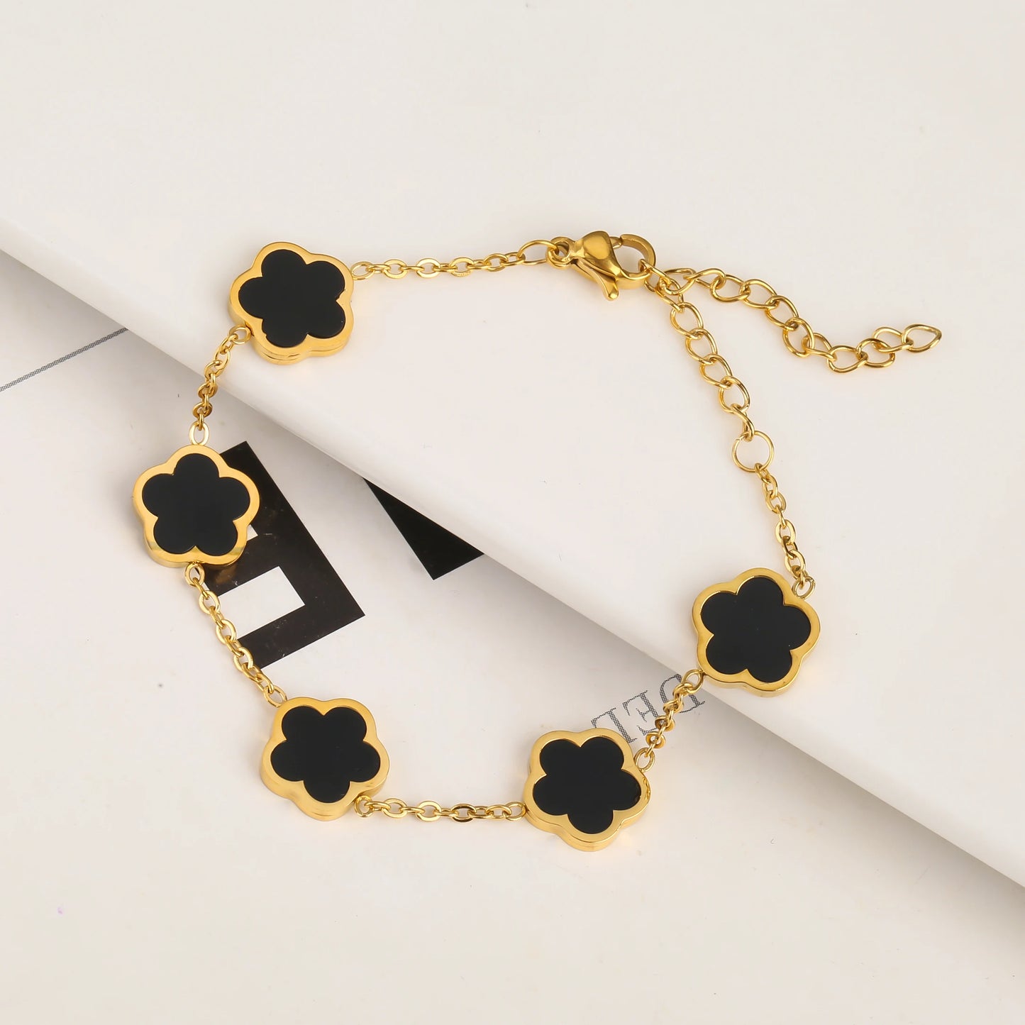 Stainless Steel Non Fading Minimalist Creative Plant Live Leaf Petal Flower Pendant Necklace Earrings Bracelet Jewelry Set
