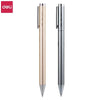 DELI Metal Sign Pen 0.5mm Gel Ink Pens Golden Silver Color Metallic Writing Pen Office Supplies