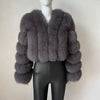 2023 Neuer kurzer Stil Echtfuchspelzmantel Winter Damen Natur Warme Mode Luxus