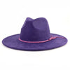 Suede Top Hat 9.5cm Wide Brim Fedora Hat Men Women Autumn Winter Felt Jazz Hats Classic Church Fedoras Chapeau Sombrero Mujer