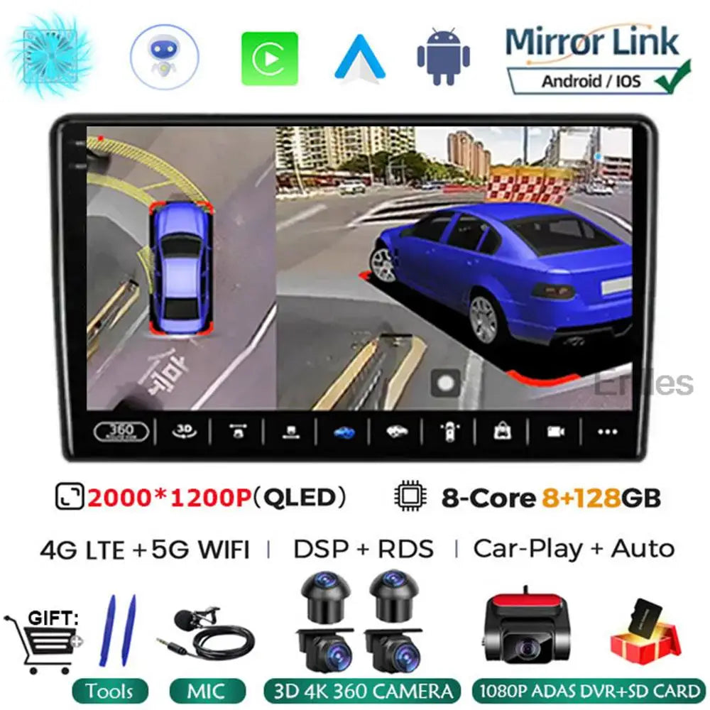 For Nissan NP300 NAVARA Platform Chassis D40 Pathfinder R51 2004 - 2012 8+256G Car Radio Wireless CarPlay Android 13 QLED Screen