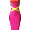 New 2024 Women Sexy Celebrity Midi Red White HL Elastic Bandage Dress Spaghetti Strap Club Bodycon Party Dress Wholesale HL434