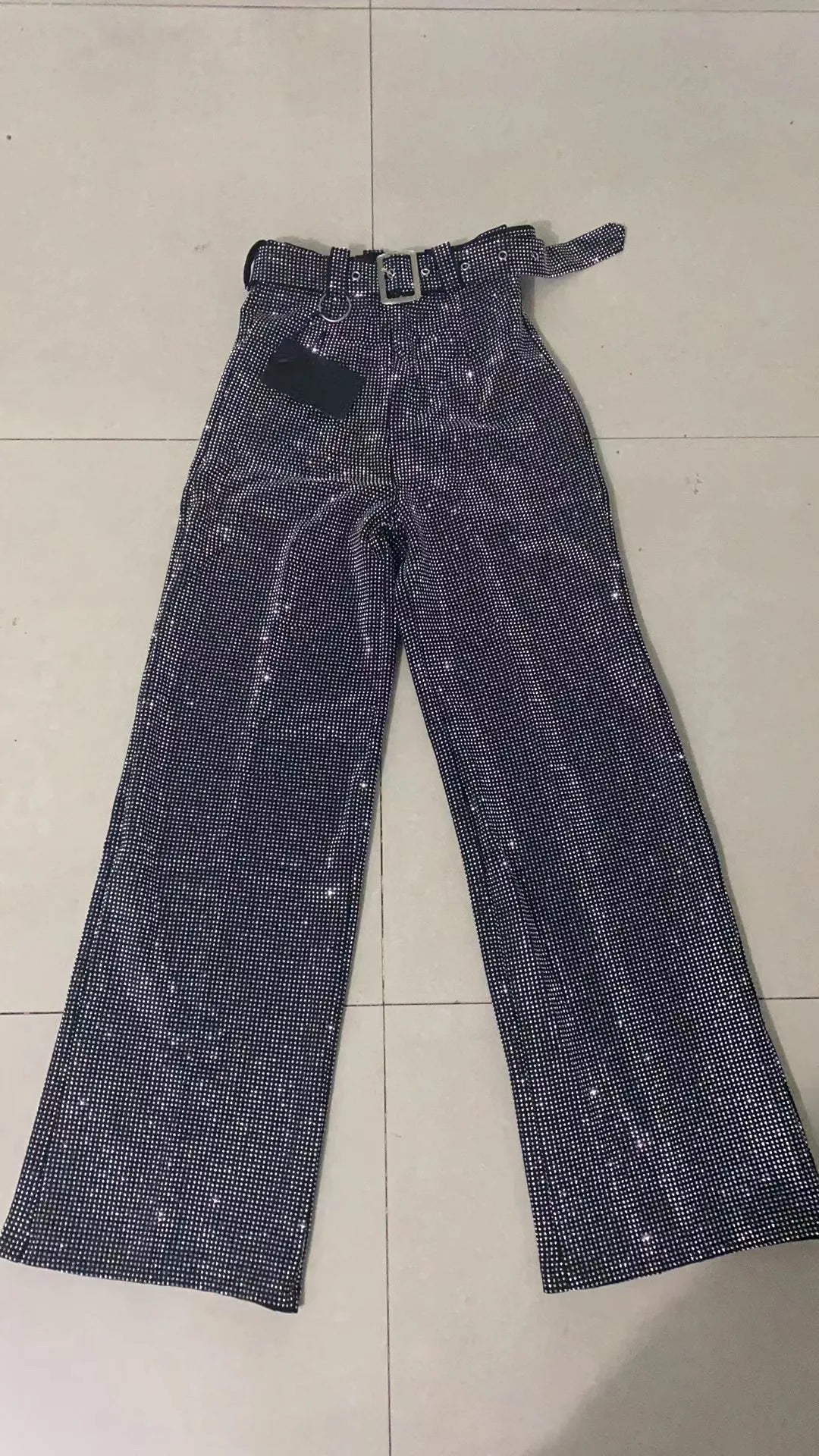 Blingbling Water Drill Suits Jacket 2023 New Spring Loose Long Sleeve Cardigans Mid-long Tailored Collar Women Blazers Coat