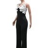 Beyprern Beautiful Shell Details Jumpsuit Women Sleveeless Details Palazzo Jumpsuit Wide Leg Pants Set Overalls Sexy Clubwear
