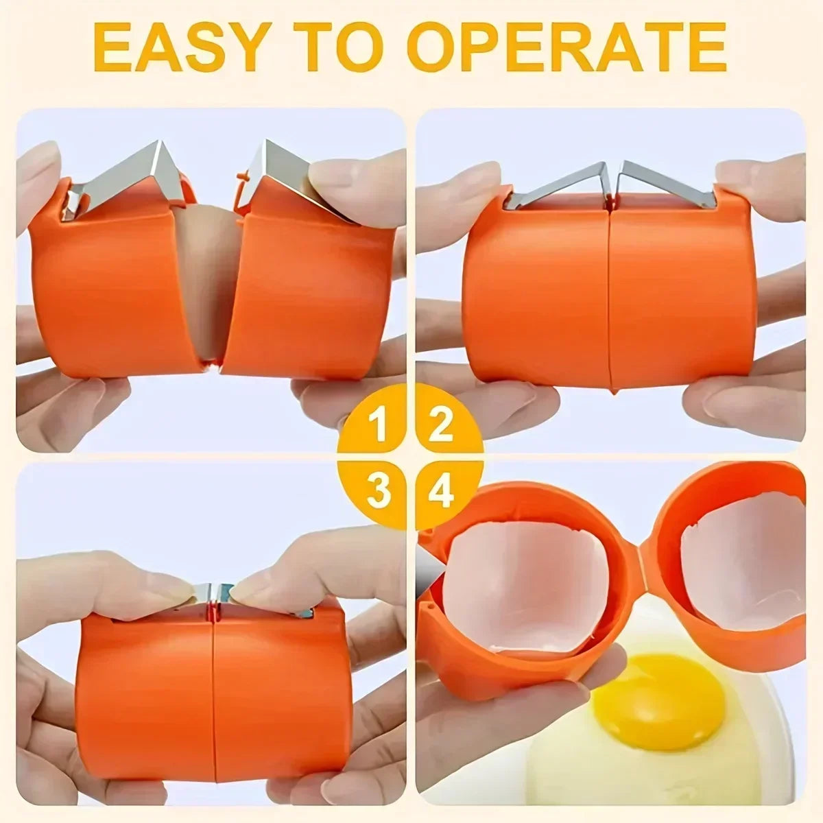 1/3pcs-New Egg Shell Opener Press Egg Shell Separator Portable Egg Opener Kitchen Handheld Egg Shell Crusher Household