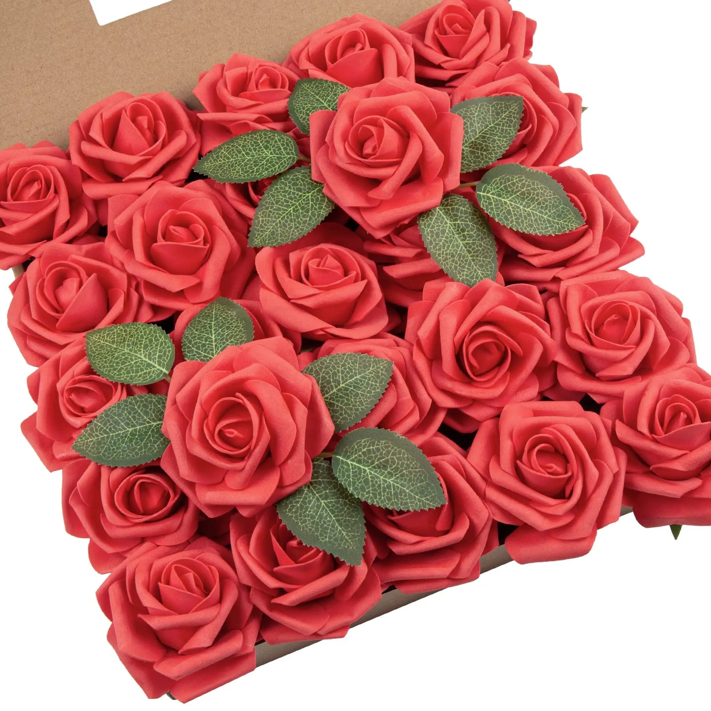50-200PCS Artificial Roses Flowers Foam Flowers with Stems Fake Roses for DIY Wedding Bouquets Centerpieces Valentine's Day