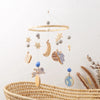 Baby Bed Bell Wood Mobile Toddler Rattles Toys Crib Bell Rattles Boho Style Kids Musical Toys 0-12 Months For Baby Newborn Gifts