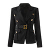 9 Colors Factory Customize Luxury Quality Classic Style Office White Black Women Pocket Blazers with Blet