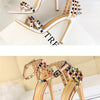 Summer Women Roman High Heels Rivets Studded Sandals Stiletto Gladiator Pumps Open Toe Luxury Shoes Hollow One-word Buckle 267-2