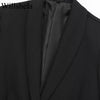 Willshela Women Fashion Satin Black With Feather Blazer Jacket Vintage Notched Neck Single Button Long Sleeves Female Outfits