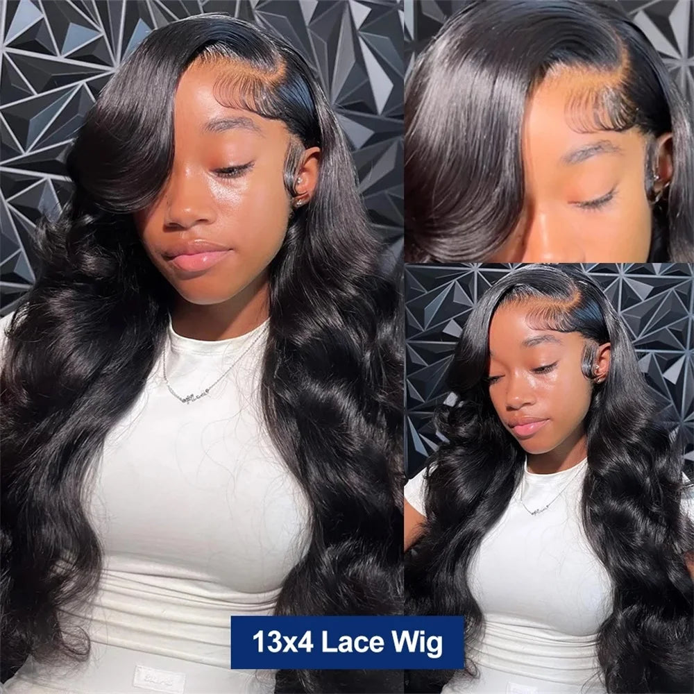 34 32In Body Wave Human Hair Lace Frontal Wigs 13x4 13x6 Transparent Lace Front Wig For Women 6x4 5x5 Glueless Wig Human Hair