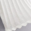 Women V Neck Knitted Crochet Tee With