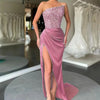 2025 Women Strapless Sleeveless Evening Dress Sequined Side Split Long Dresses Elegant New Sexy Bling Party Prom Vestidos Ladies