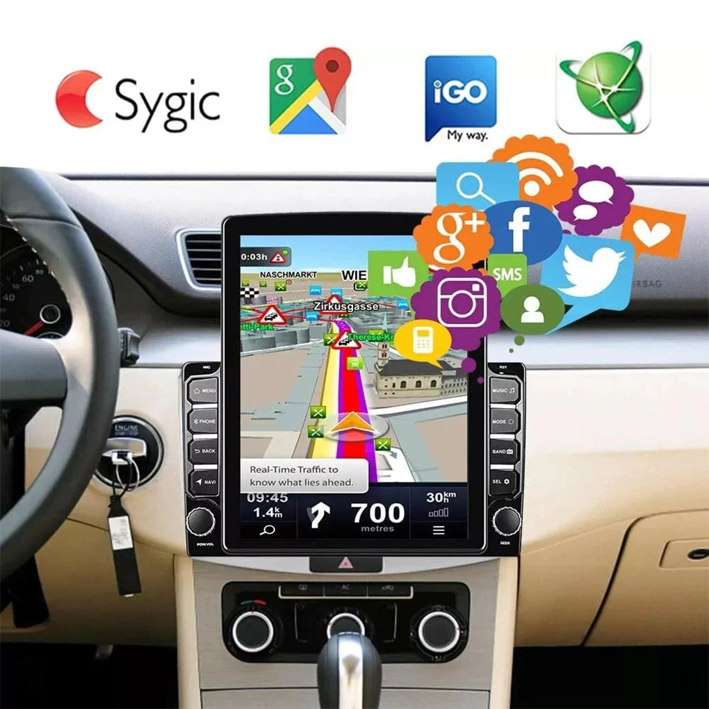 9.7" Universal Car Radio Android 2Din Vertical Touch Screen Multimedia Carplay Autoradio GPS Navi Radio BT DSP Wifi +Camera 2+32