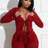 2025 Women's Set Long Sleeve Lace See Through Shirt + Long Pants Street Evening Sexy Two 2Piece Sets Outfits Tracksuit