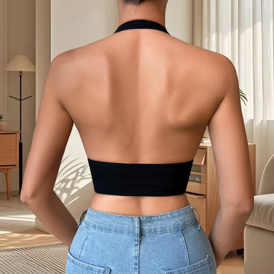 1pcs Seamless Women Sexy Camisole Ribbed Breathable Lingerie Athletic Vest Gym Tanks Top Sport Backless Women's Underwear Vest