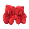 Cute Teddy Bear Plush Winter Slippers Wrapped in Heels Fun Indoor Floor Shoes Women's Gift Warm and Soft Cartoon Plush Animal Sl