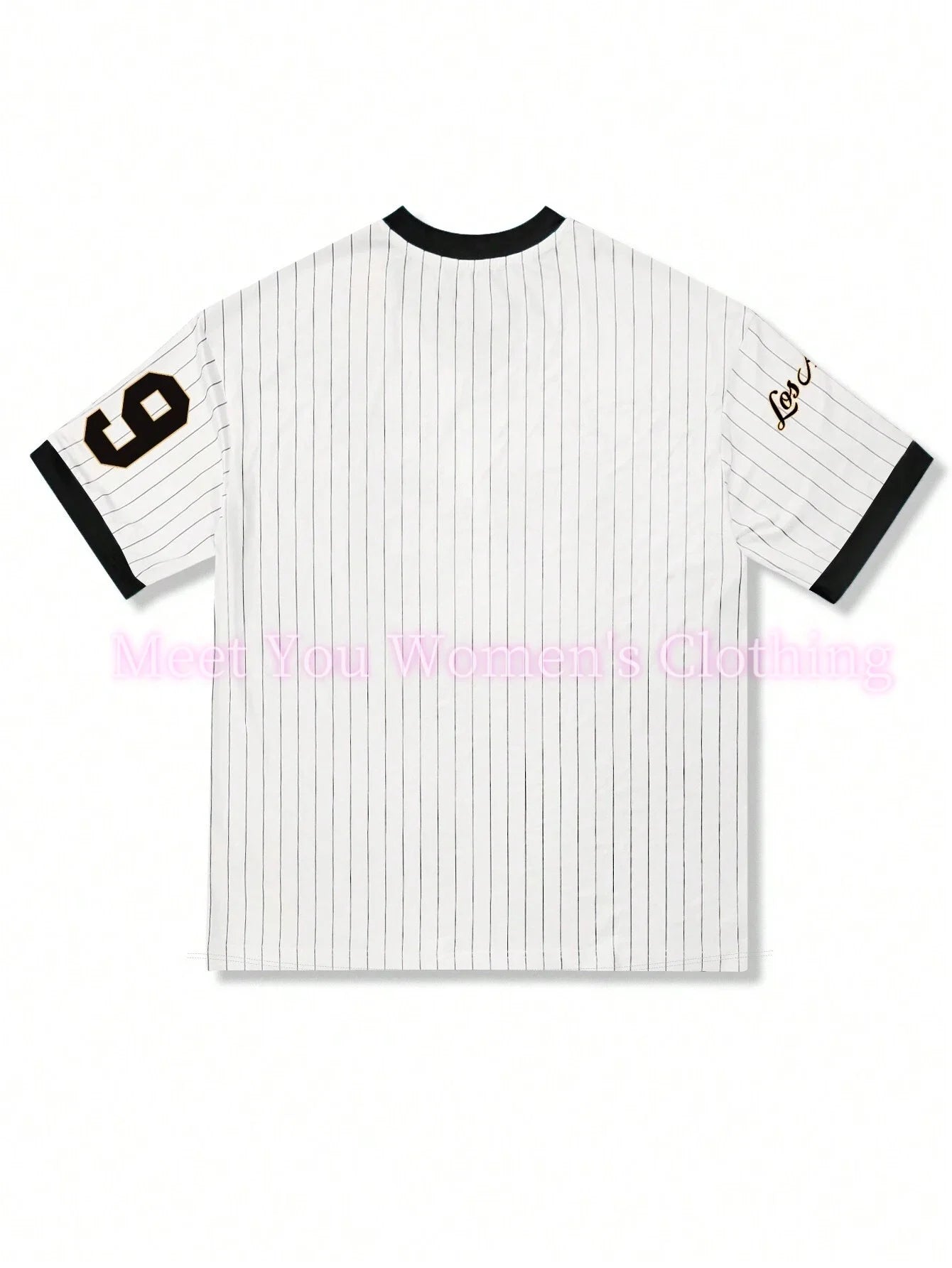 Women Los Angeles Number 79 Print V-Neck Short Sleeve T-Shirt Summer Graphic Tee Baseball Jerseys Stripe Oversized Sport T-Shirt