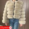 Maomaokong 2025 Natural Real Fox Fur Coat Women Winter Warm Luxury Fur Jacket Detachable Long Sleeves Female Vest Furry Coats