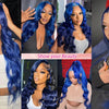 13x4 13x6 4x4 Blue Colored Lace Front Wigs For Black Women Brazilian Transparent Lace Frontal Wigs Human Hair Pre Plucked