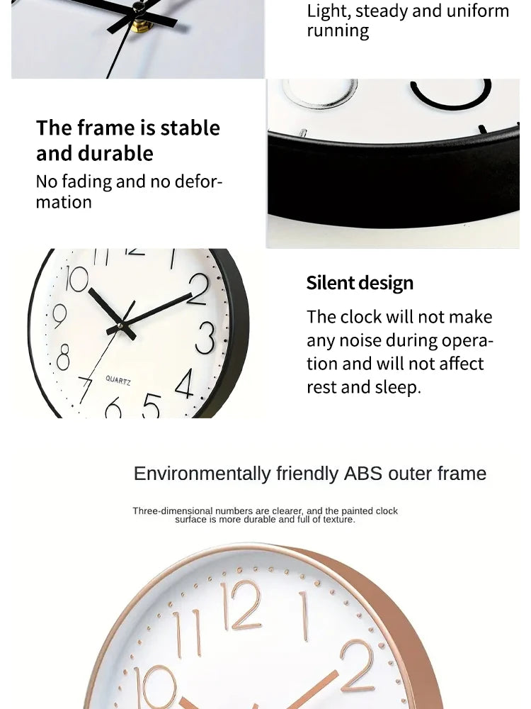 8 Inch Mute Wall Clock Simple Digital Wall Clock Home Decorations Cubic Digital Clock Quartz Wall Clock