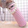 Bling Rhinestone Insulated Thermos Water Bottle with Chain Stainless Steel Vacuum Insulated Bottle Flask Portable Tumbler