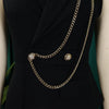 C8604 Foreign Trade Women's Fashionable Sexy Chain Collar Wide Leg African Jumpsuit Casual Style Long Dress For Ladies