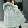 Winter Parka 2024 New Women Jacket Clothes Long Coat Wool Liner Hooded Jacket Fur Collar Thick Warm Snow Wear Fashion Parka