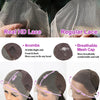 30 40 Inch Loose Deep Wave 13x6 HD Lace Frontal Human Hair Wig Brazilian 13x4 Curly Human Hair Lace Front Wigs Pre Plucked 250%