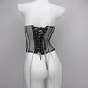 Women's Evening Corset Rhinestone Lace-up Corset Underbust Mesh Bustier Crop Top Bodices Sexy Lingerie Women Body Shaper