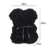 25cm Artificial Teddy Rose Flower Bear with Box Romantic Valentines Day Gift Girlfriend Women Mother Birthday Wedding Party Deco