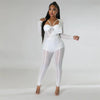 Sexy Mesh Patchwork Sheer Night Club Bodycon Jumpsuit for Women See Through One Piece Rompers Clubwear Party Birthday Outfits