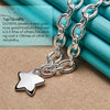 DOTEFFIL 925 Sterling Silver Star Pendant 18 Inch Chain Necklace For Woman Wedding Engagement Fashion Jewelry