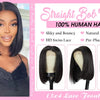 YIJIMEI 13x4 Straight Bob Wigs Human Hair Lace Frontal Wig 180% Density Natural Color Brazilian Wigs On Sale 10-14inch