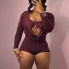 Insglas Spring Trend Swing Collar Sexy Women Romper+Metal buckle Bra Hipster Midnight Party New Workout Fit Coquette Playsuits