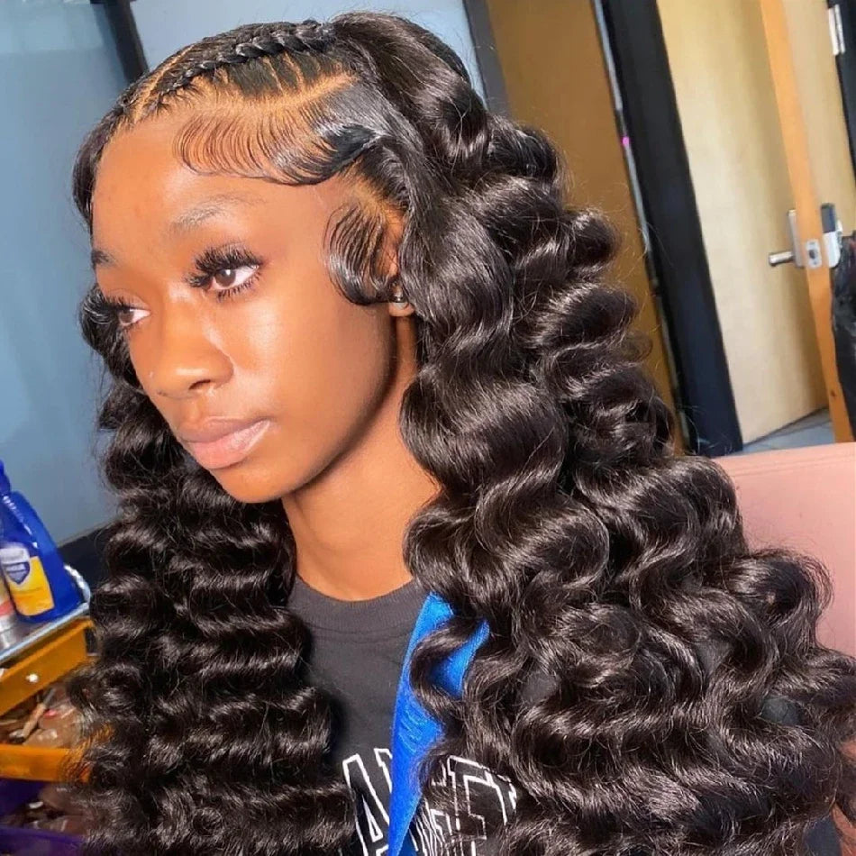 30 40 Inch Loose Deep Wave 13x6 HD Lace Frontal Human Hair Wig Brazilian 13x4 Curly Human Hair Lace Front Wigs Pre Plucked 250%