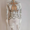 New Sequins Jumpsuit White Stretch Pole Dance Costume Drag Queen Outfit Singer Dancer Performance Wear Adult Clubwear Jumpsuit