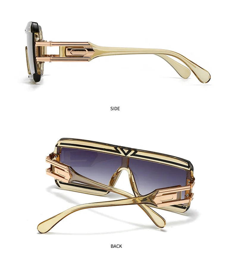 Modern Luxurious Sunglasses for Men Women Square Gradient Designer Unisex Brand Glasses Glamour Fashion Shades UV400
