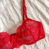 Floral tube Embroidered no padding Bra & Thongs Panties, Underwire Lingerie Set, Women's Lingerie & Underwear