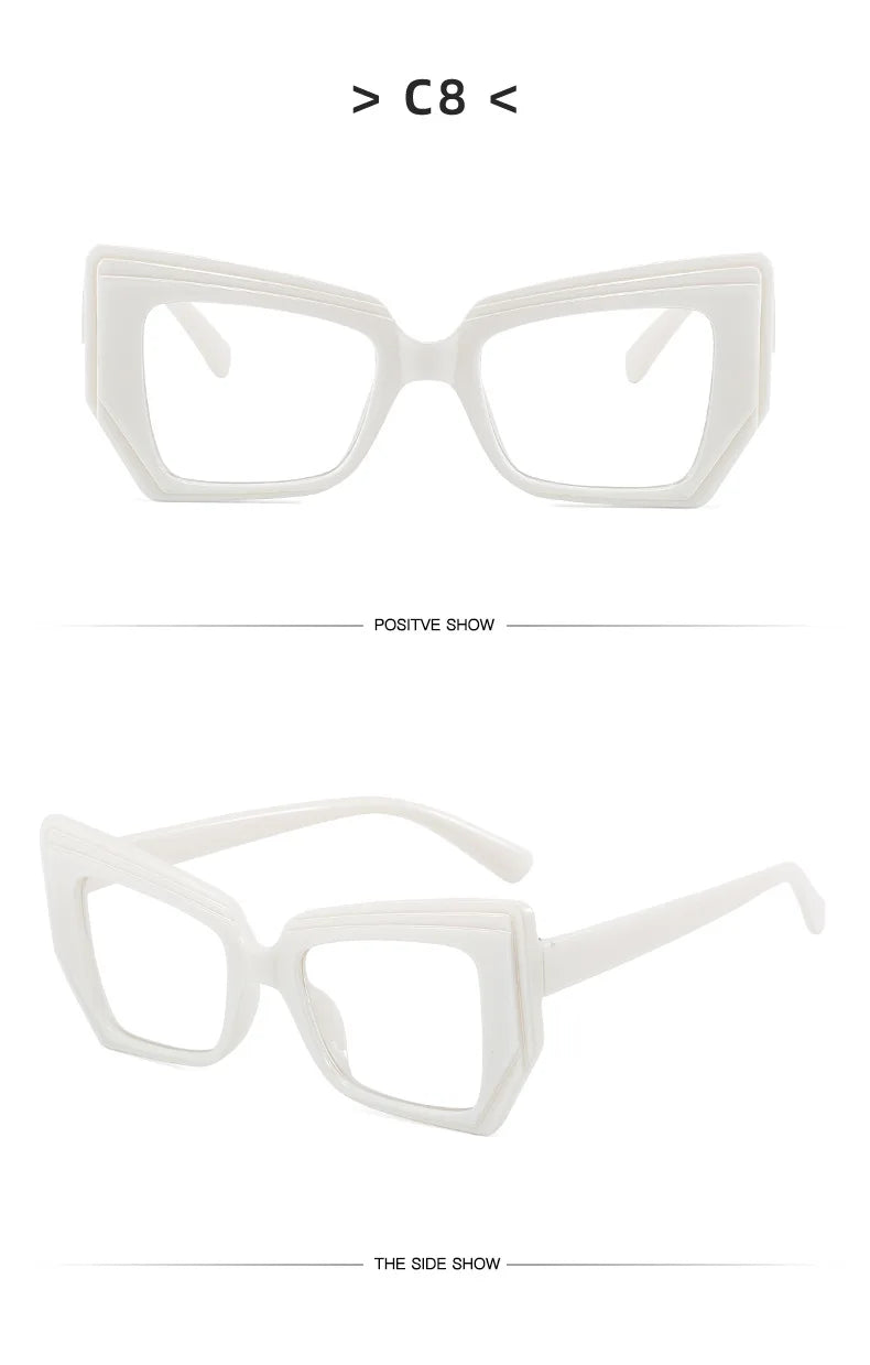 New Clear Thick Frame Eyewear Anti Blue Light Blocking Glasses Square Optical Eyeglasses For Women eye glasses for men