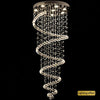 Staircase Long Pendant Lamp, Villa Lamp, Crystal Hanging Line Lamp, Duplex Living Room Spiral Lamp, Glass Romantic Decorative La