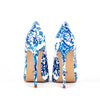 Sexy Stiletto Heel 2025 Print Flowers Pumps European Spring High Heels Party Pumps Ultra High Heeled  For Women Shoes Big Size45