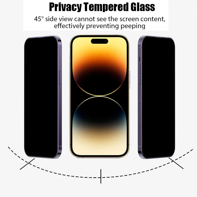 For iPhone 16 15 14 pro privacy tempered glass for iphone 15 14 13 12 11 pro max iphone14 iphone13 iphone16 iphone 16 pro anti spy screen protector iphone 14pro