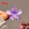 6Pcs Gradient Hair Clips New Flower Hair Claws Small Size Fashion Headwear Hairpin Crab Barrette Hair Accessories for Women