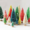 8PCS Christmas Mini Trees Mix Size Fake Glitter Trees For Xmas Home Table Decor Ornaments Noel Party Desktop Decorations