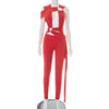 Joskaa Sexy Hollow Bandage Irregular Jumpsuit Women Summer Sleeveless Backless Ribbon Skinny Rompers 2025 Midnight Clubwear